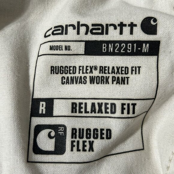 Carhartt Pants 30x30 Relaxed Straight Rigby Canvas Dungaree Work Khaki Workwear - Picture 8 of 13